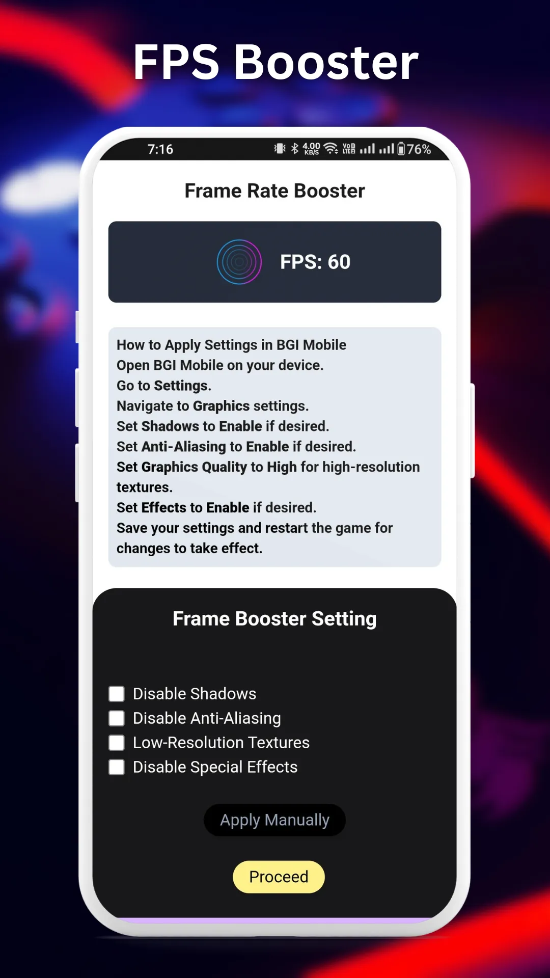 BGI HECKKING ESP GFX TOOL MOD | Indus Appstore | Screenshot