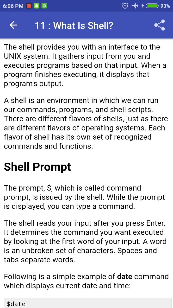 Learn Unix & Shell Programming | Indus Appstore | Screenshot