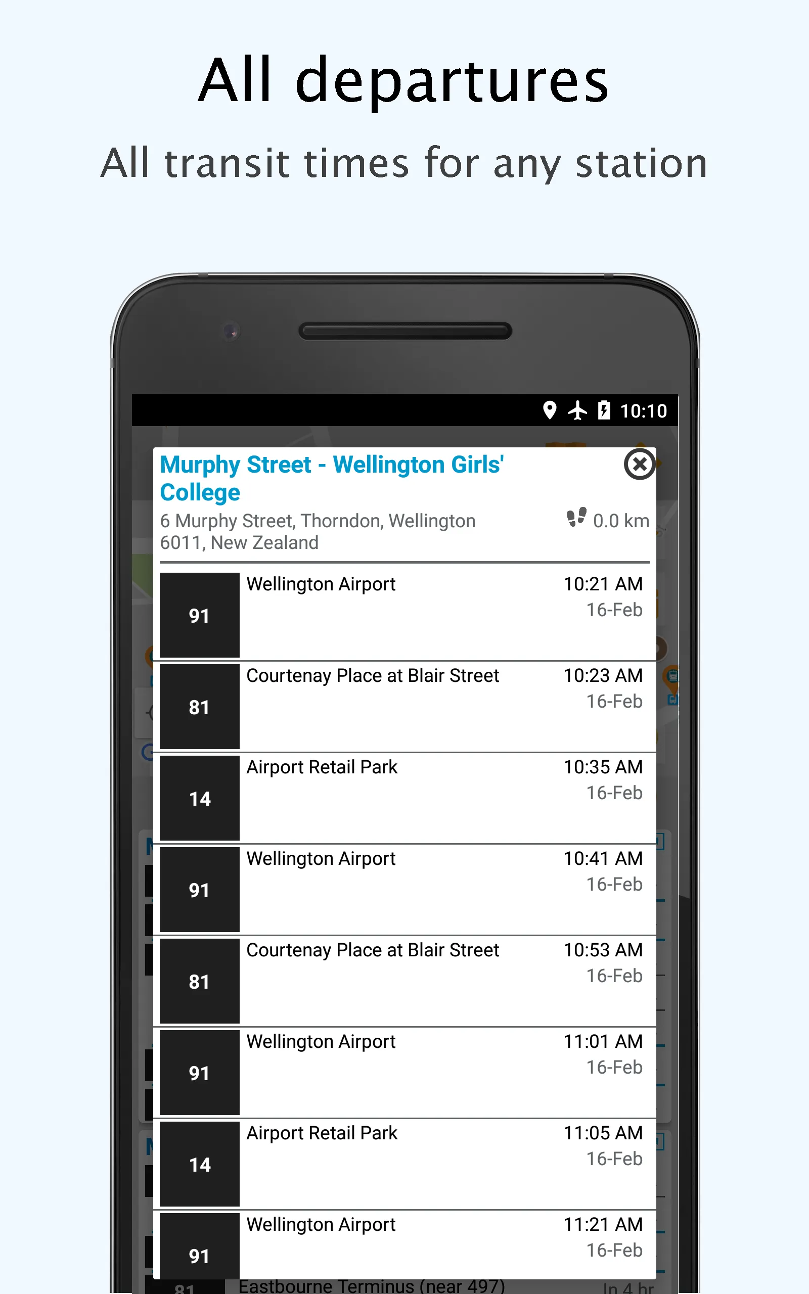 Wellington Metlink departures | Indus Appstore | Screenshot