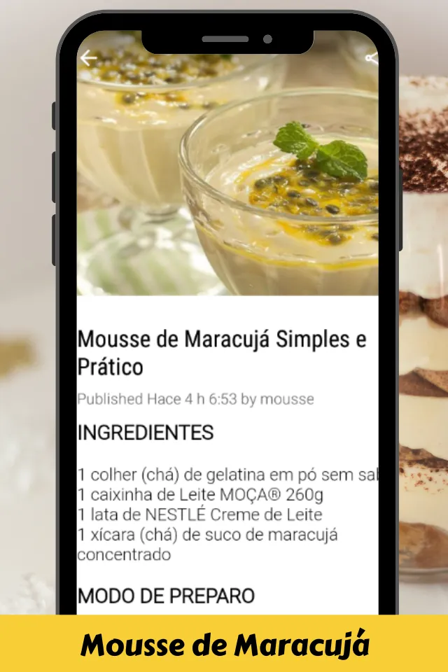 Mousse de Maracujá receita | Indus Appstore | Screenshot