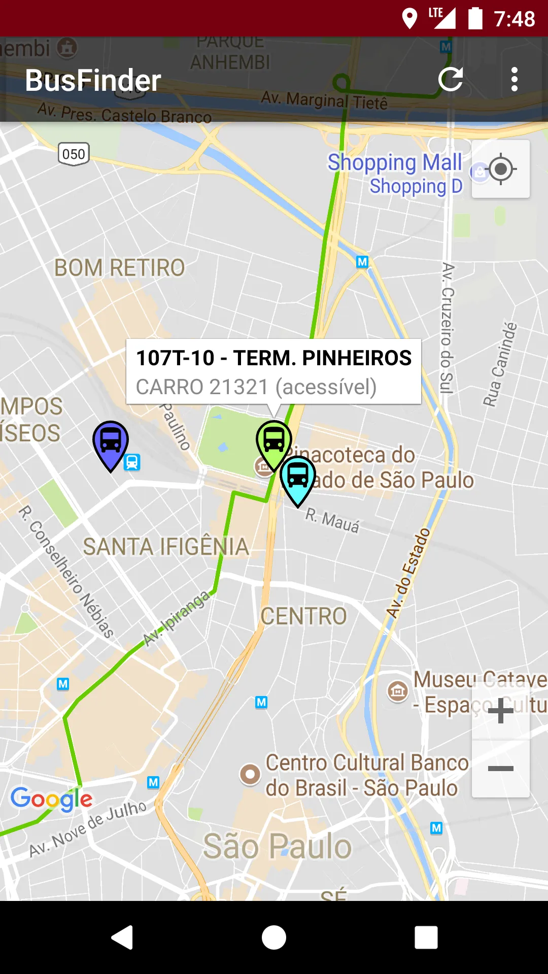 BusFinder - Ônibus SP | Indus Appstore | Screenshot