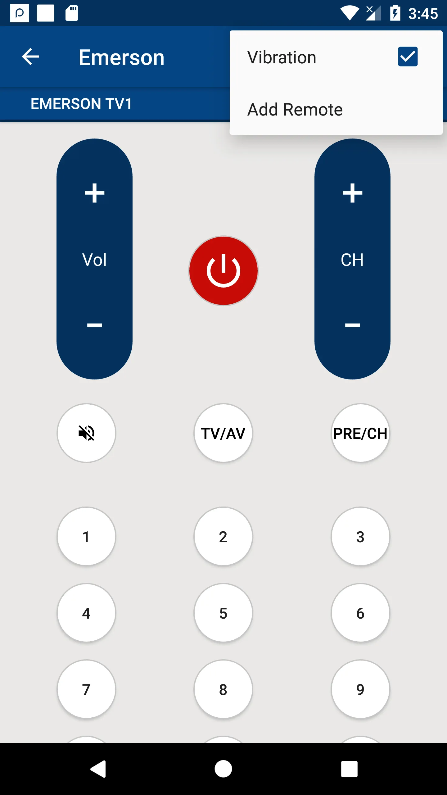 Emerson Universal Remote | Indus Appstore | Screenshot