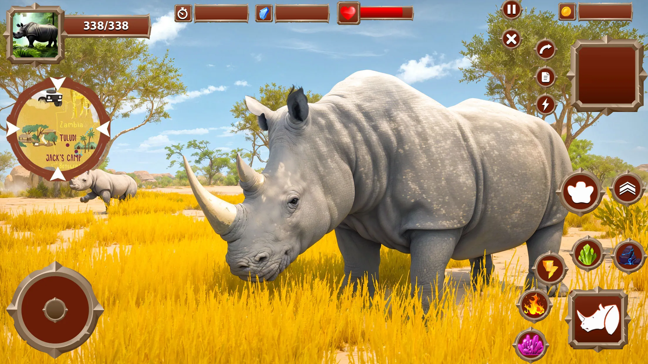 Virtual Wild Rhino Family Sim | Indus Appstore | Screenshot