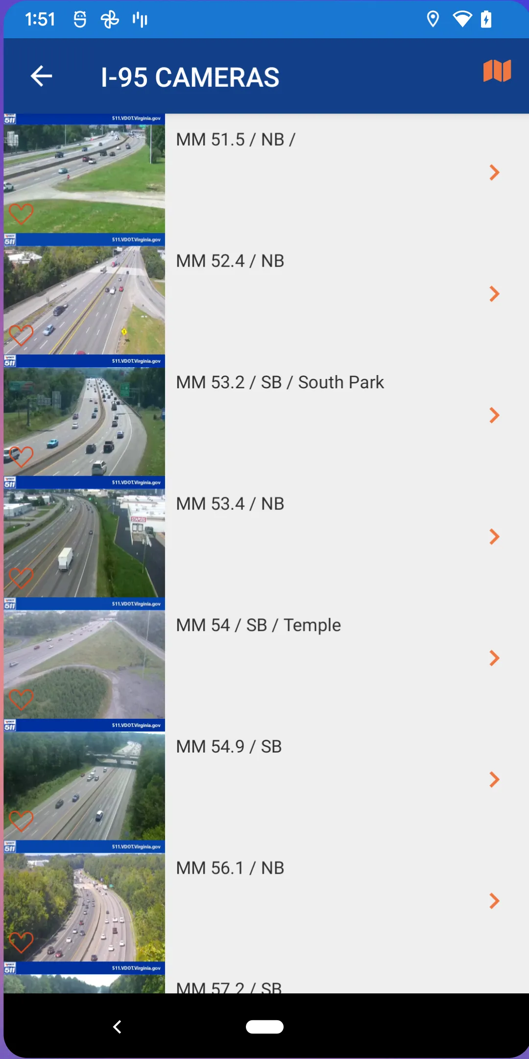 VDOT 511 Virginia Traffic | Indus Appstore | Screenshot