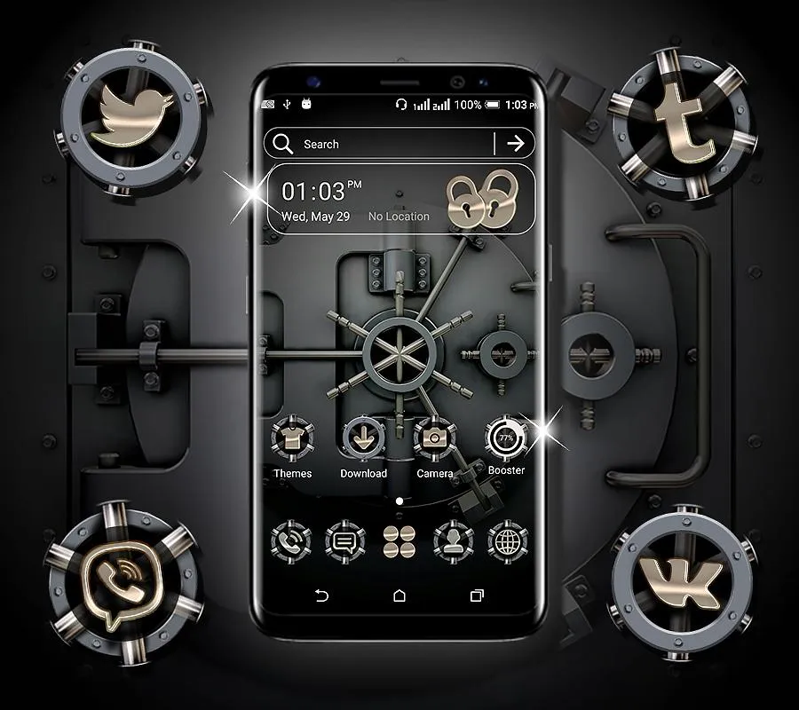 Safe Vault Launcher Theme | Indus Appstore | Screenshot