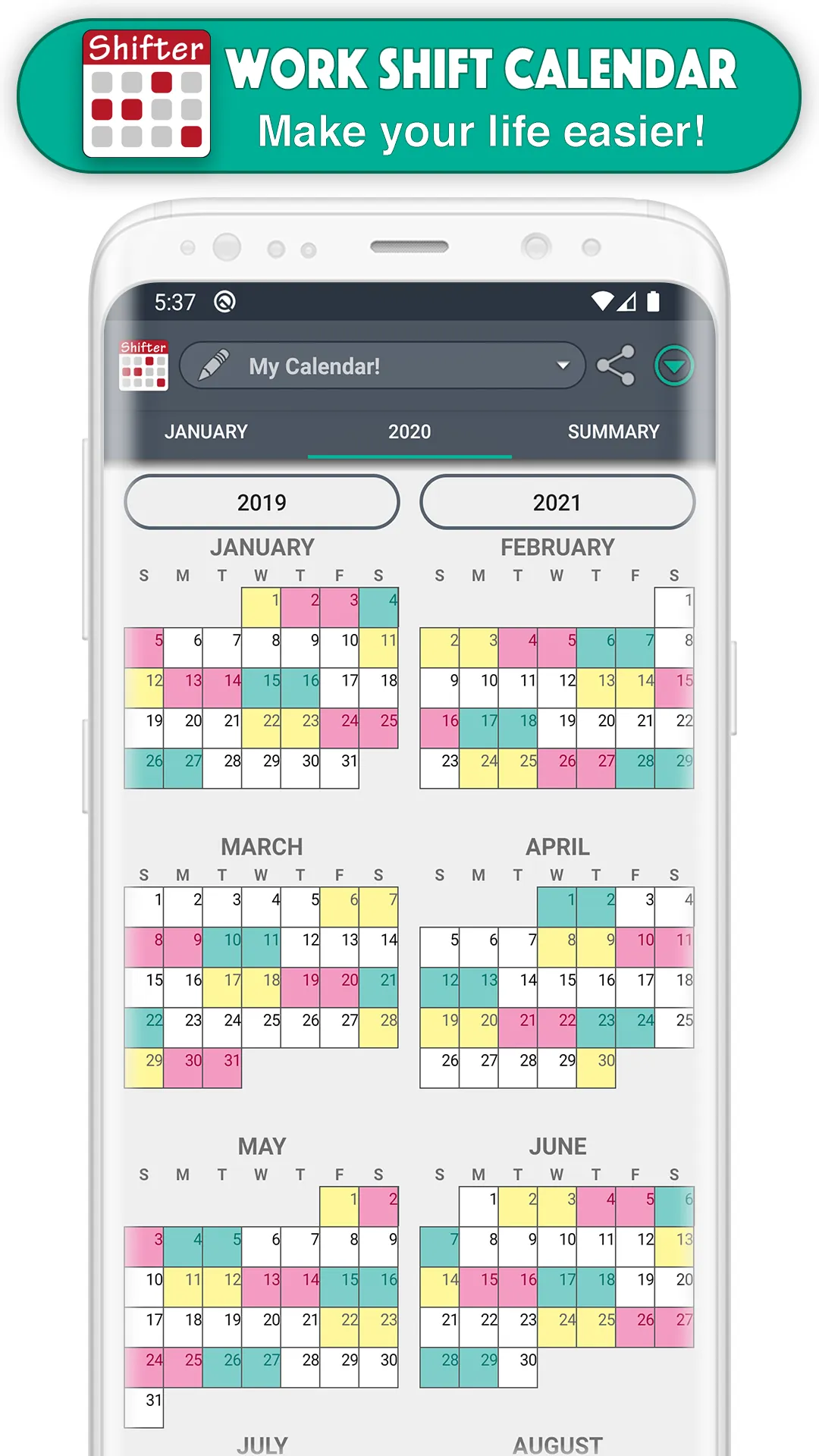 Work Shift Calendar | Indus Appstore | Screenshot