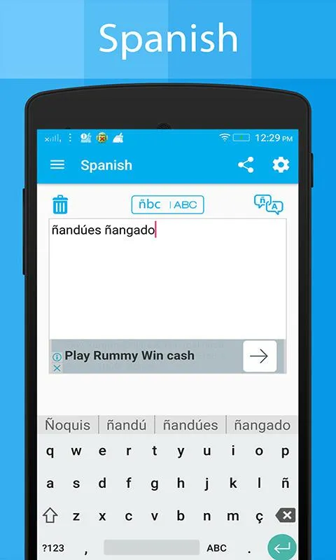 Spanish Keyboard & Translator | Indus Appstore | Screenshot