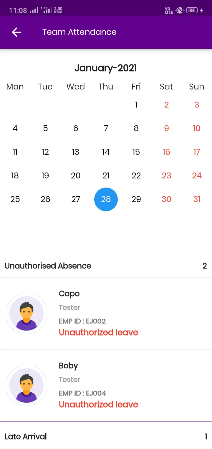 Attendance Management | Indus Appstore | Screenshot