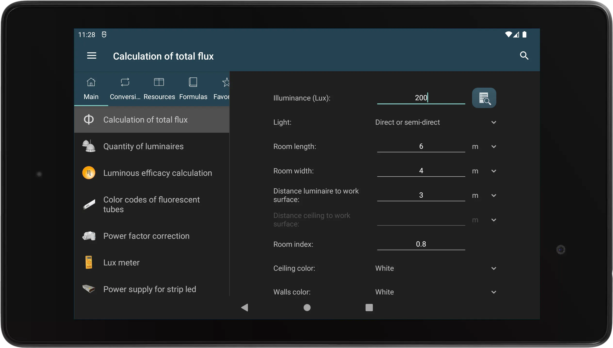 Lighting Calculations | Indus Appstore | Screenshot