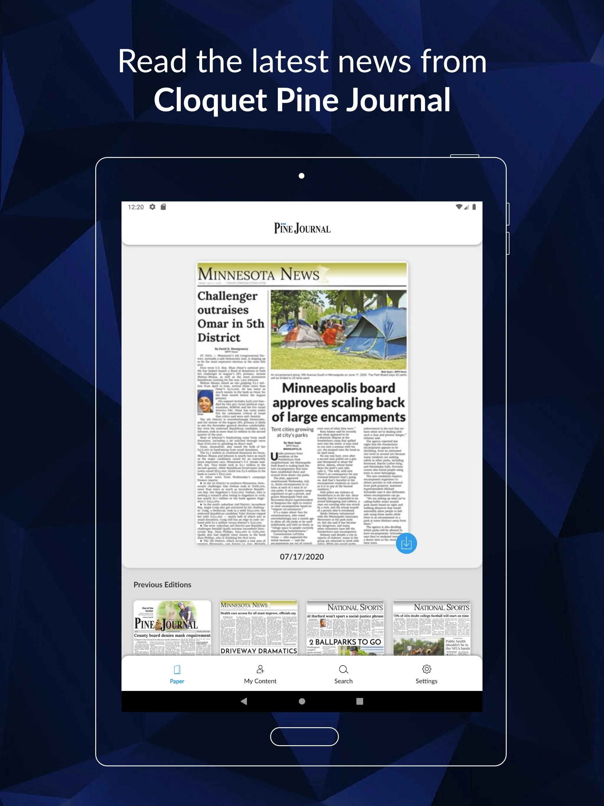 Cloquet Pine Journal E-paper | Indus Appstore | Screenshot