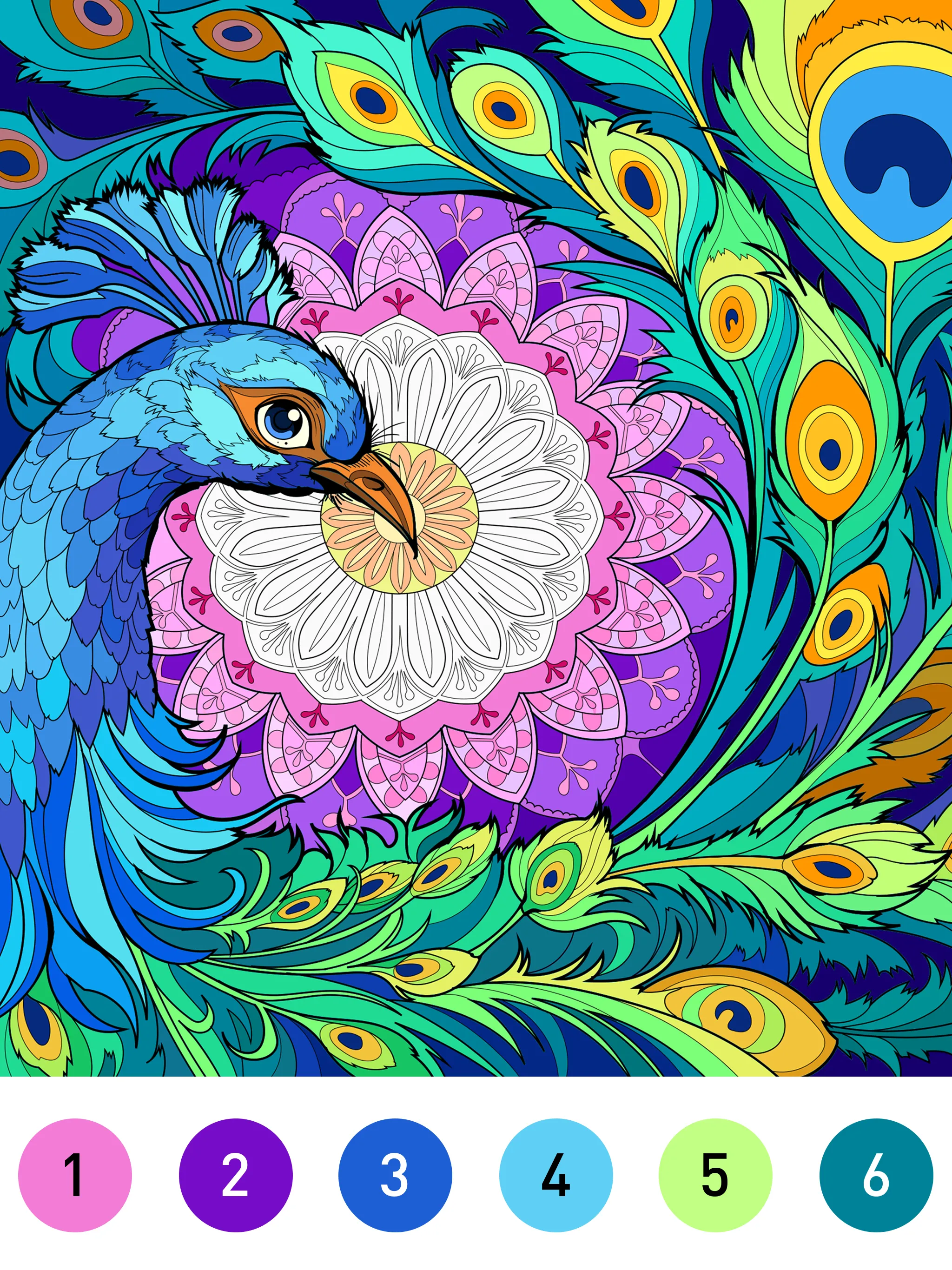 Mandala Color by Number Book | Indus Appstore | Screenshot