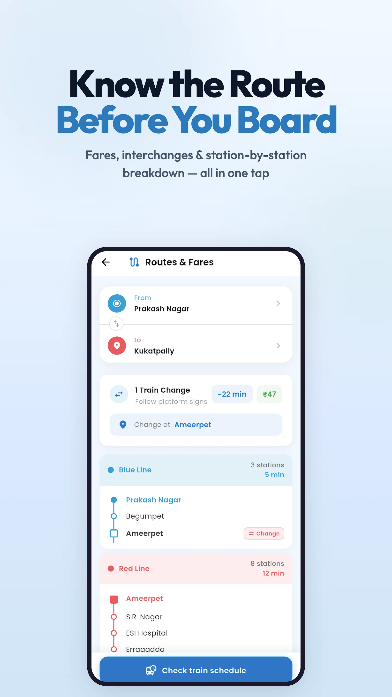 MetroTrack – Hyderabad Metro | Indus Appstore | Screenshot