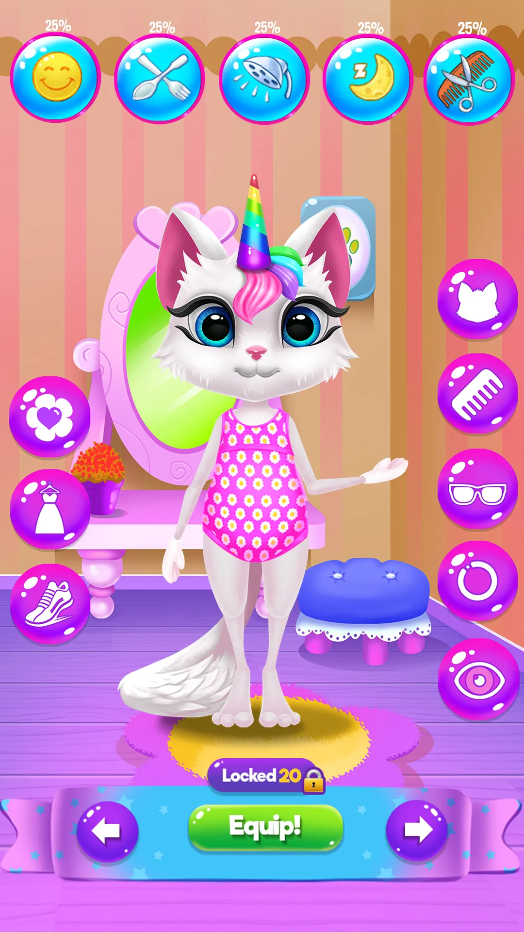 Kitty Kate Unicorn Daily Care | Indus Appstore | Screenshot