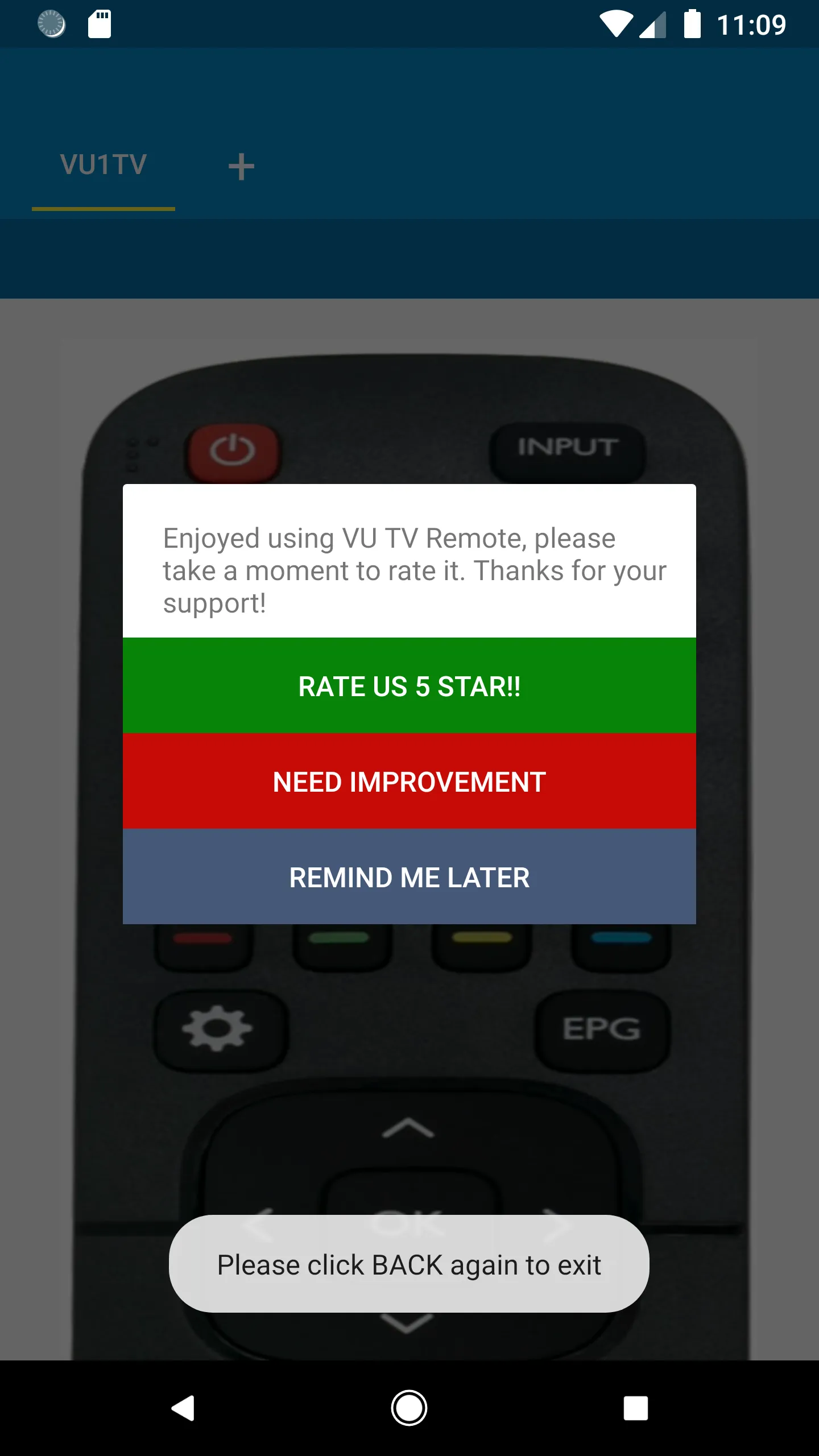 VU TV Remote Control | Indus Appstore | Screenshot