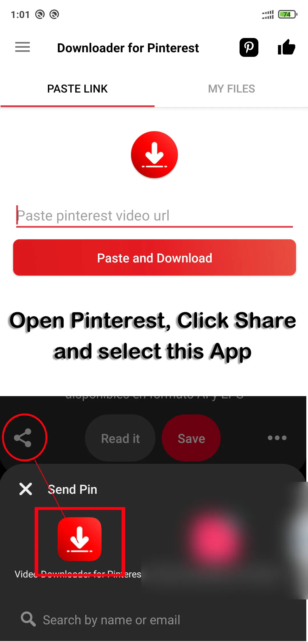 Video Downloader for Pinterest | Indus Appstore | Screenshot