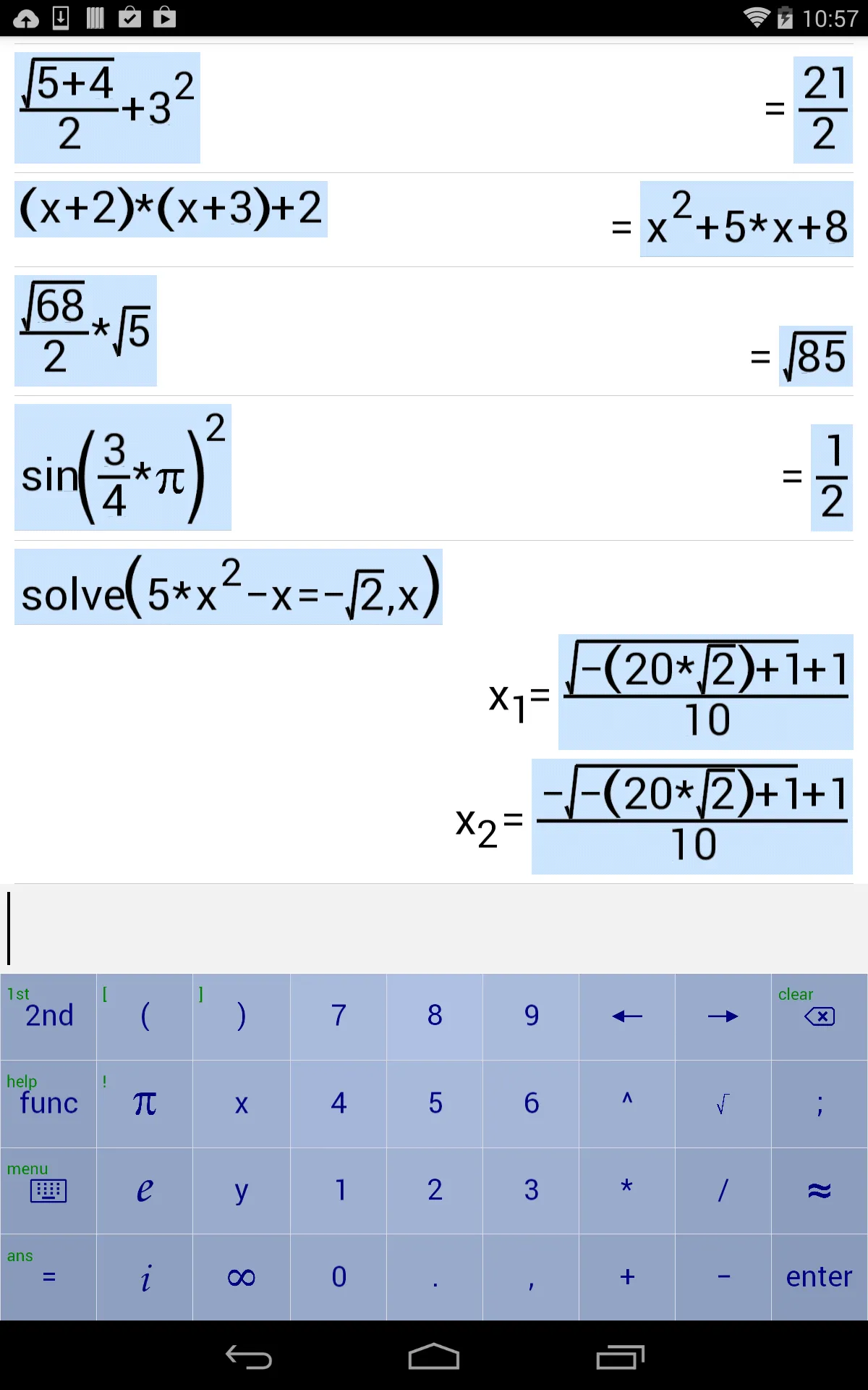 Symbolic Calculator | Indus Appstore | Screenshot