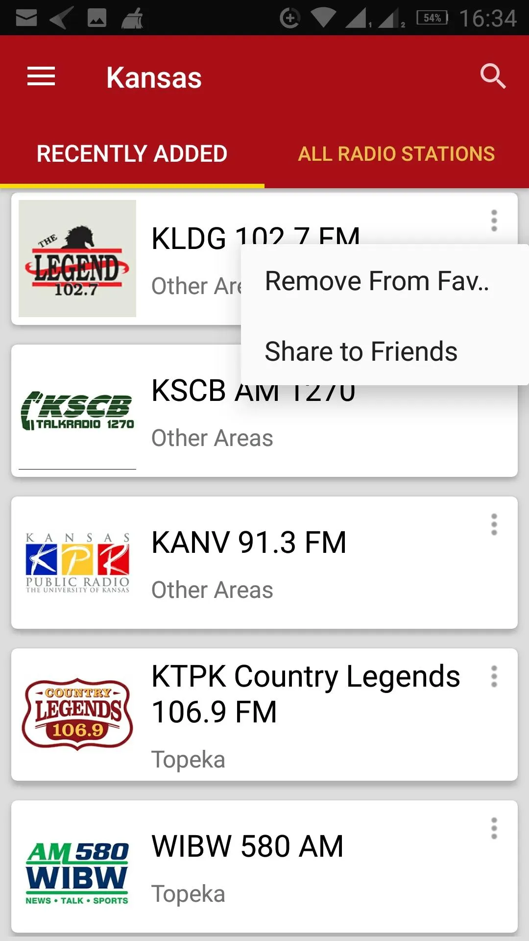 Kansas Radio Stations - USA | Indus Appstore | Screenshot