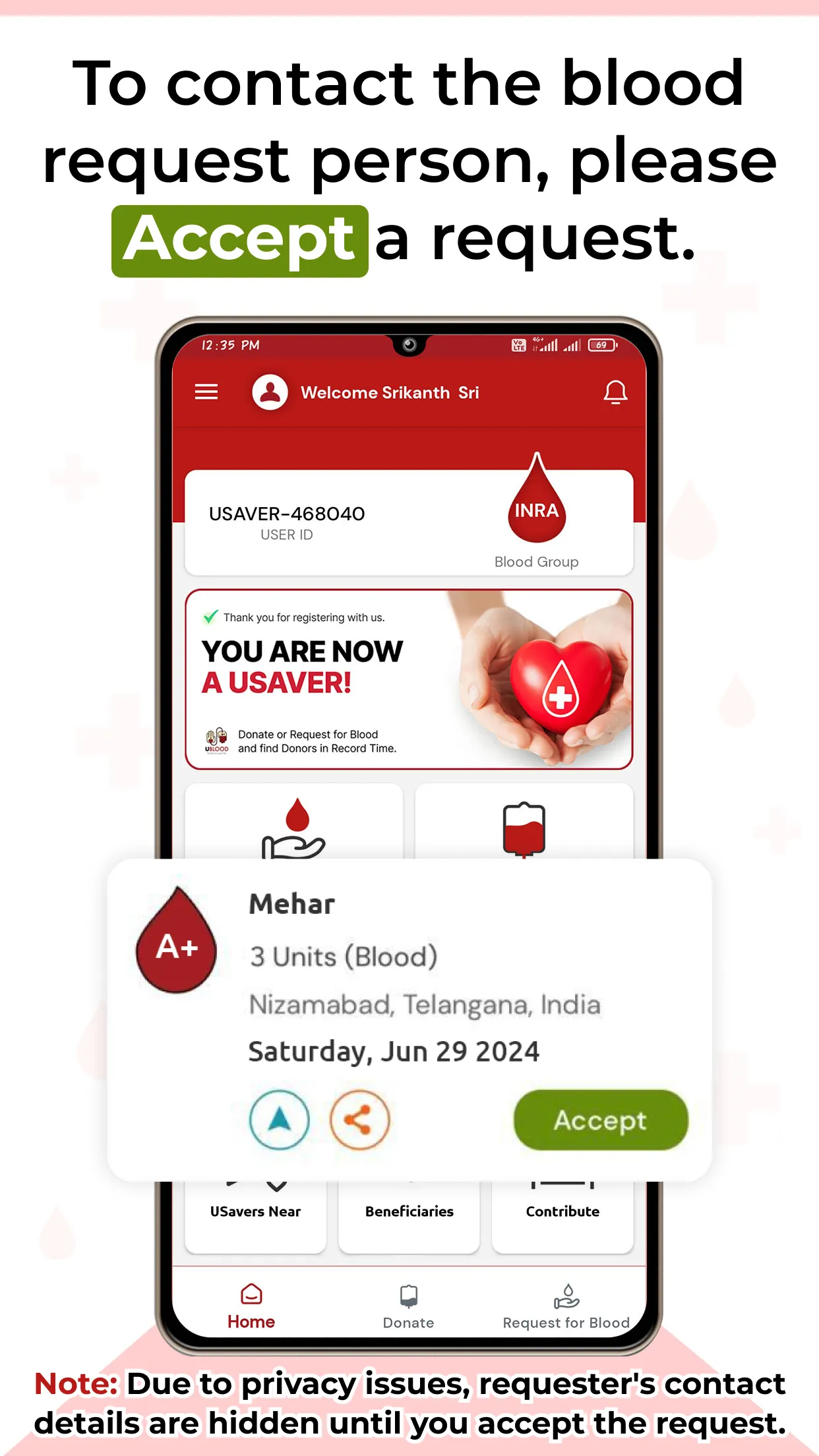 UBLOOD: Find Blood Donors | Indus Appstore | Screenshot