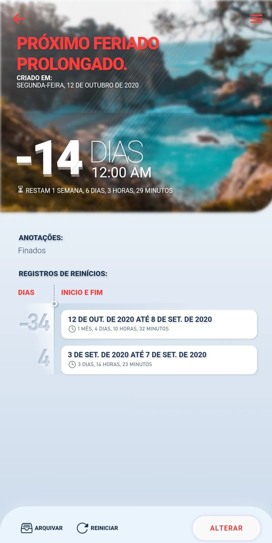 Contador de Dias com Histórico | Indus Appstore | Screenshot