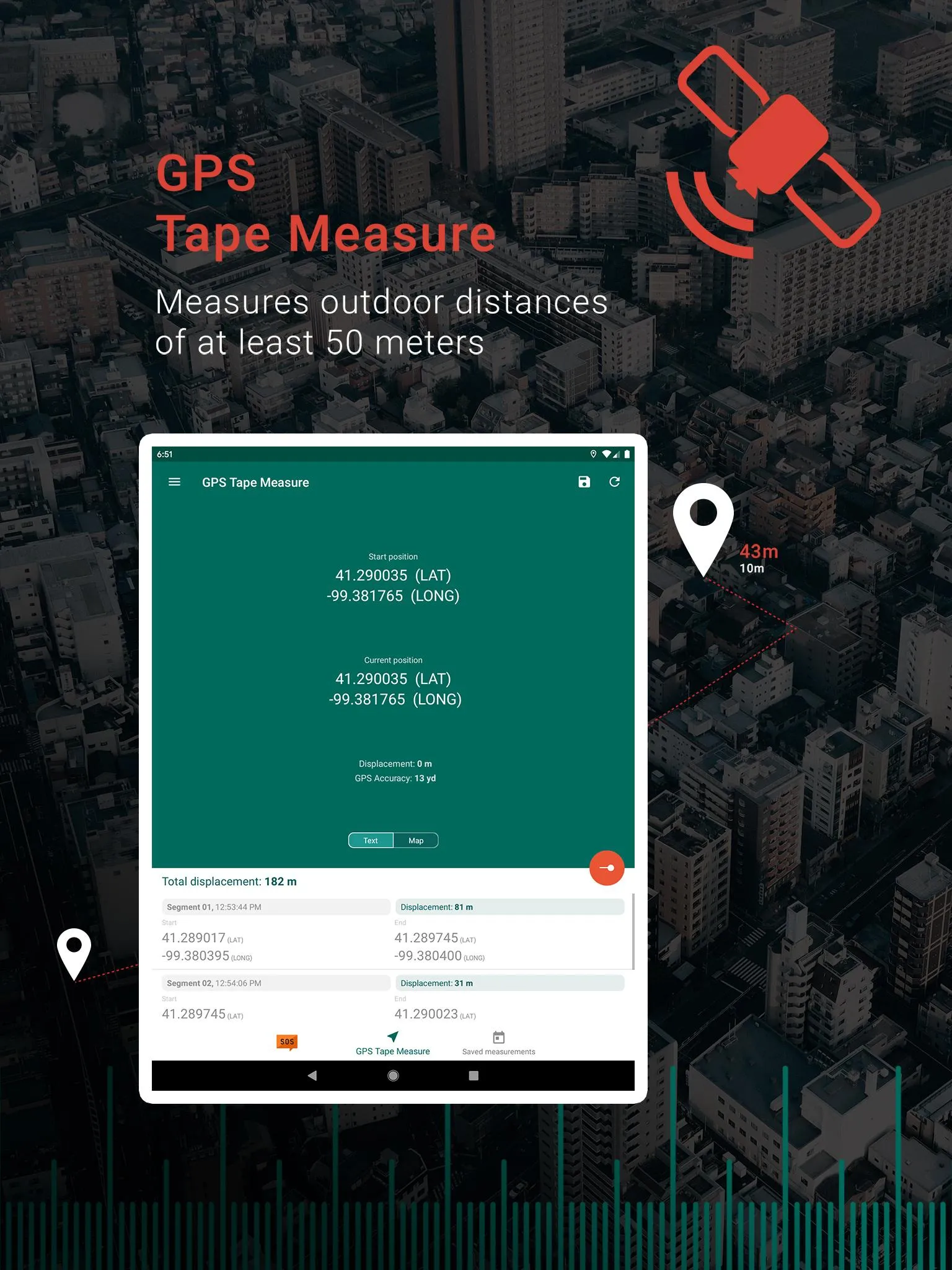 My GPS Tape Measure | Indus Appstore | Screenshot