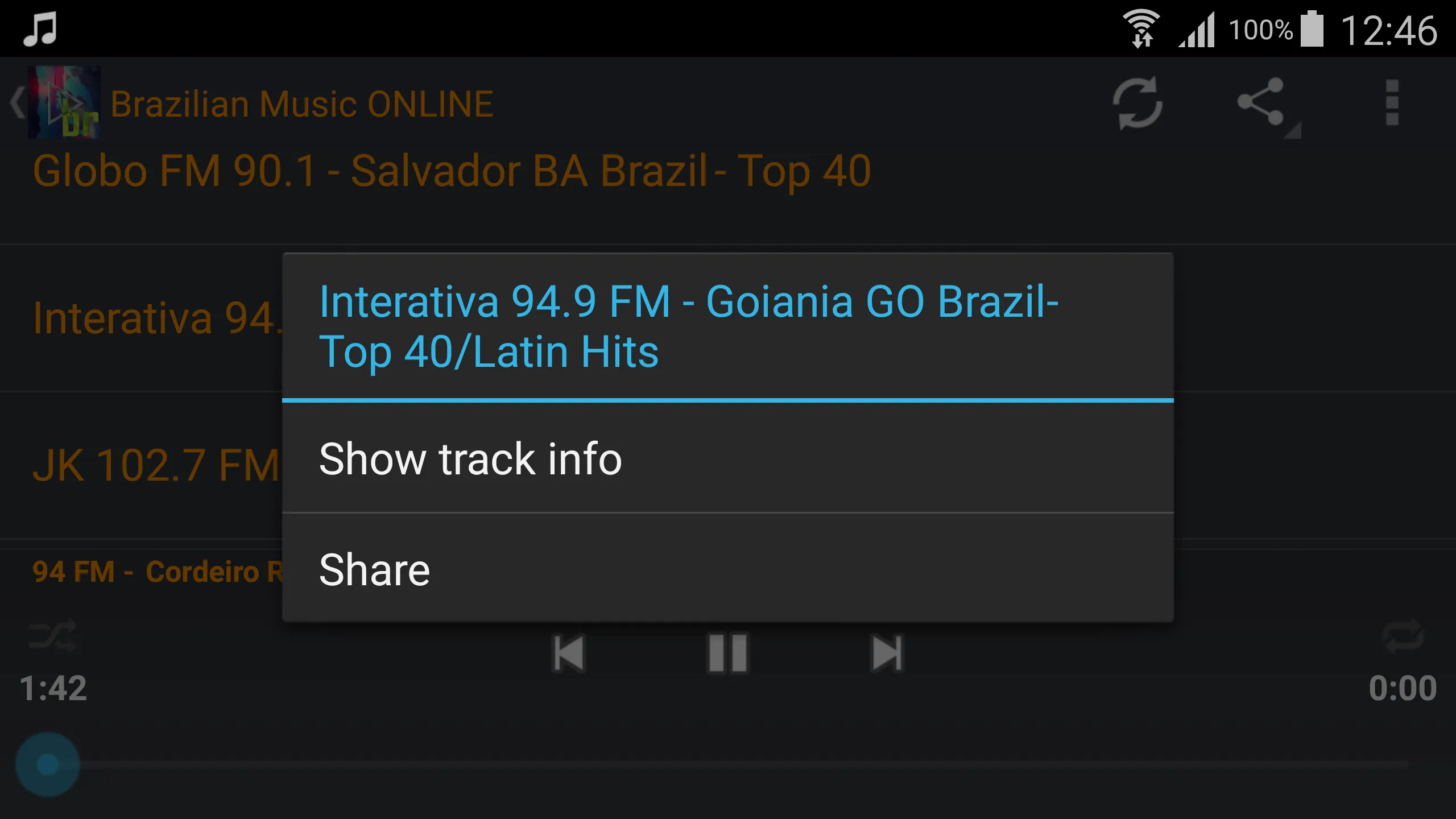 Brazilian Music ONLINE | Indus Appstore | Screenshot