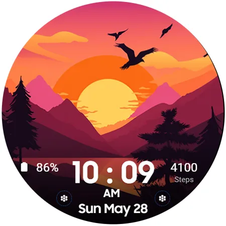 The Sunset Digital Watchface | Indus Appstore | Screenshot