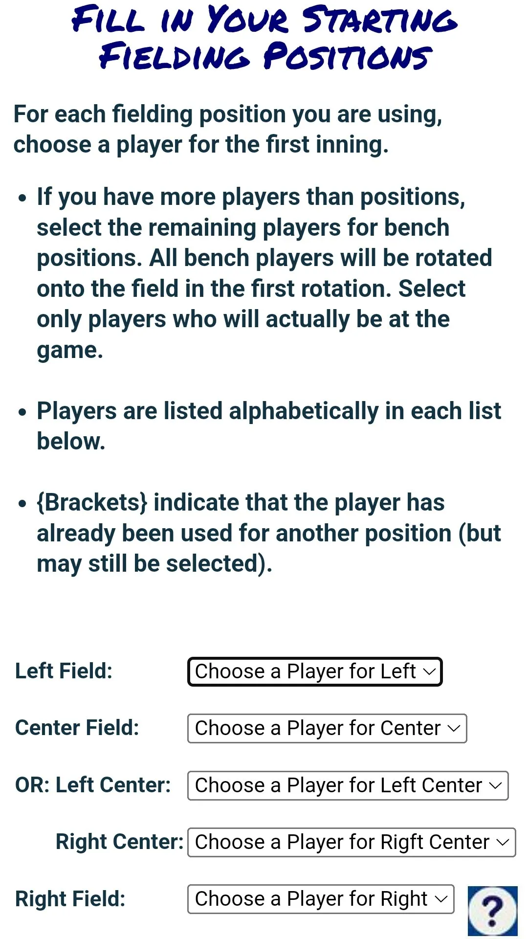 Baseball Fielding Rotation App | Indus Appstore | Screenshot