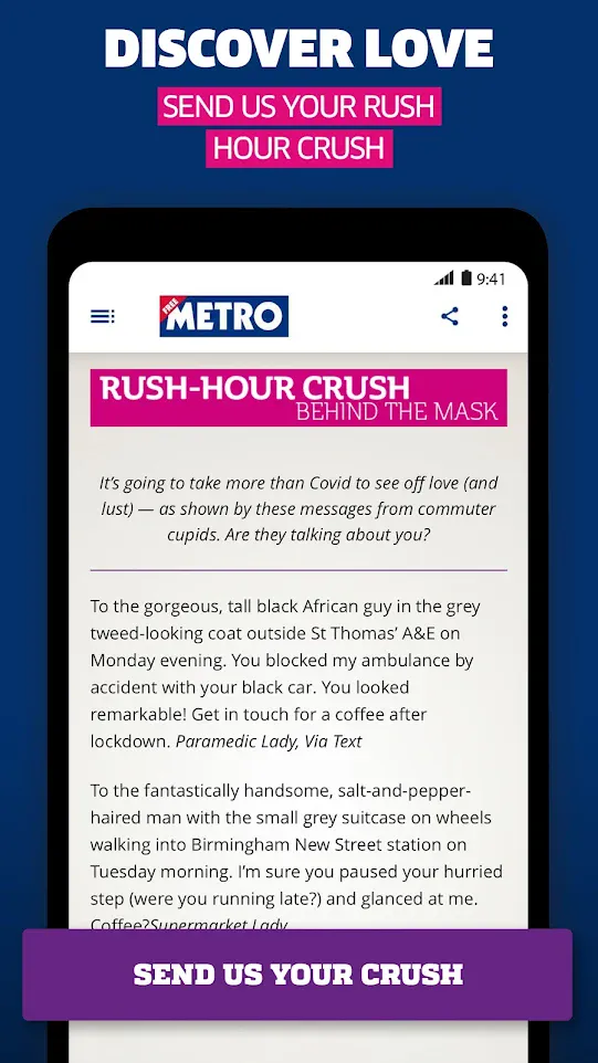 UK News App | Daily Newspaper & Puzzles | Metro | Indus Appstore | Screenshot