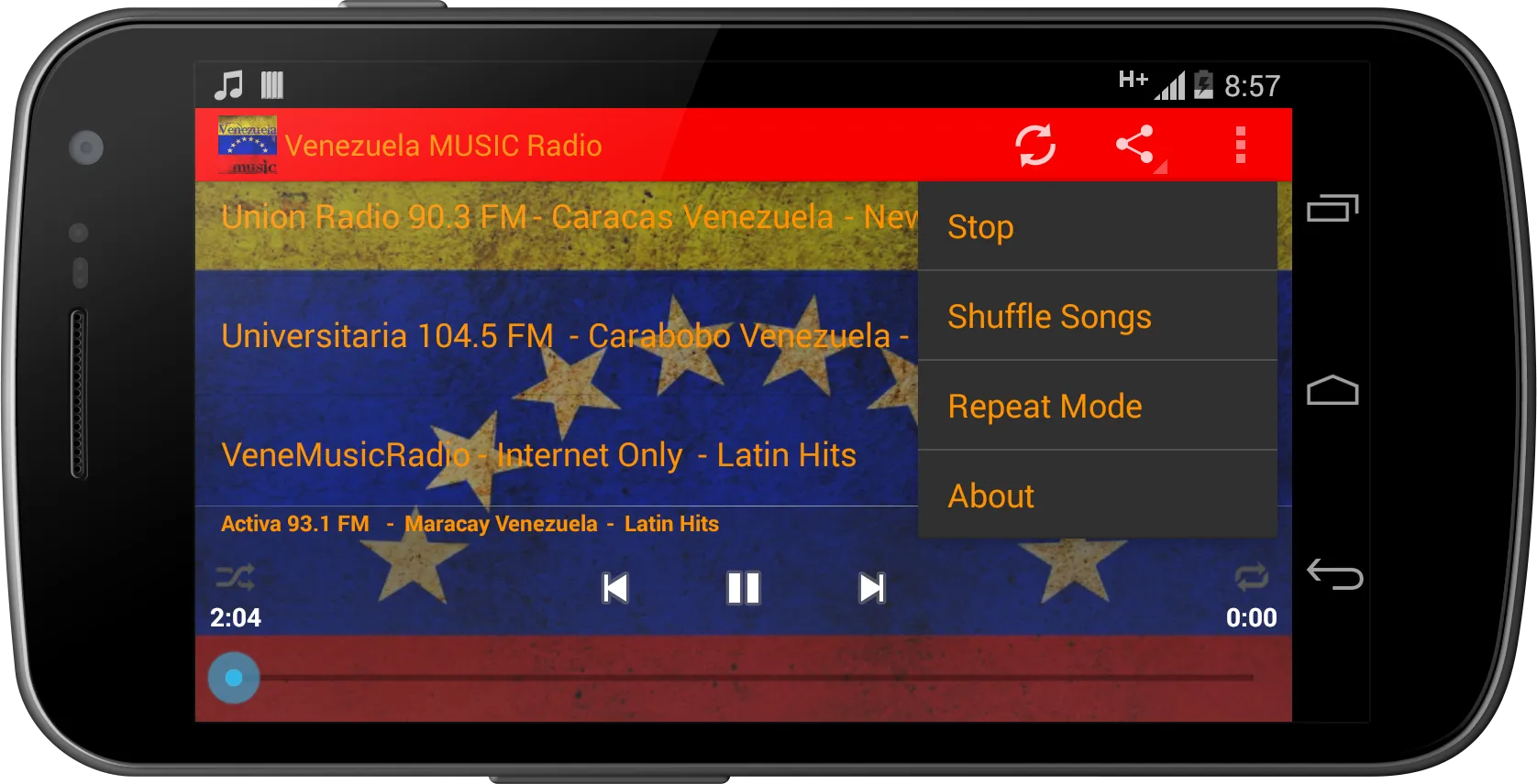 Venezuela MUSIC Radio | Indus Appstore | Screenshot