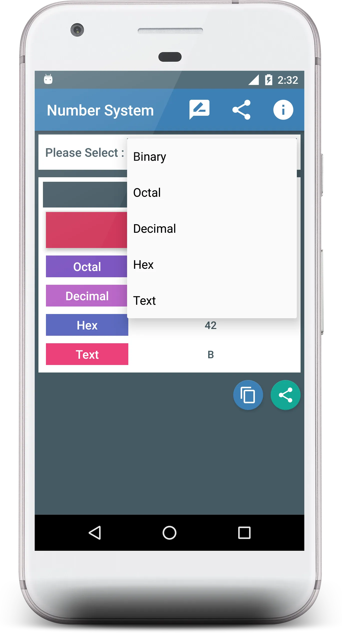 Binary to Decimal Octal Hexa | Indus Appstore | Screenshot