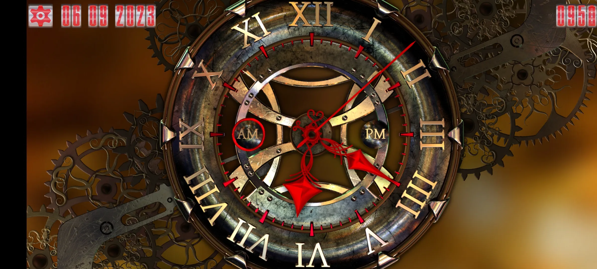 Steampunk Desk Analog Clock | Indus Appstore | Screenshot