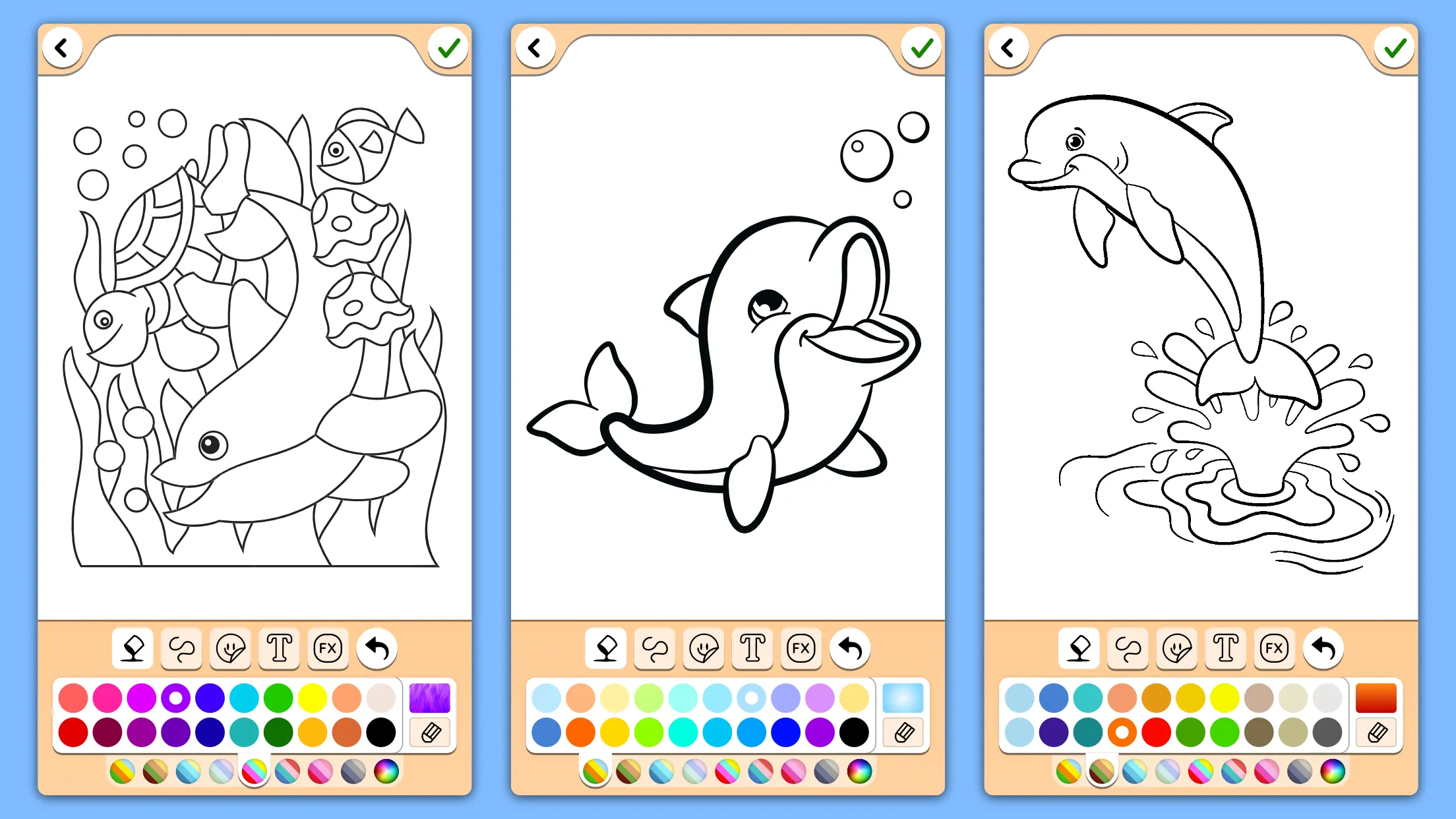 Dolphins coloring pages | Indus Appstore | Screenshot