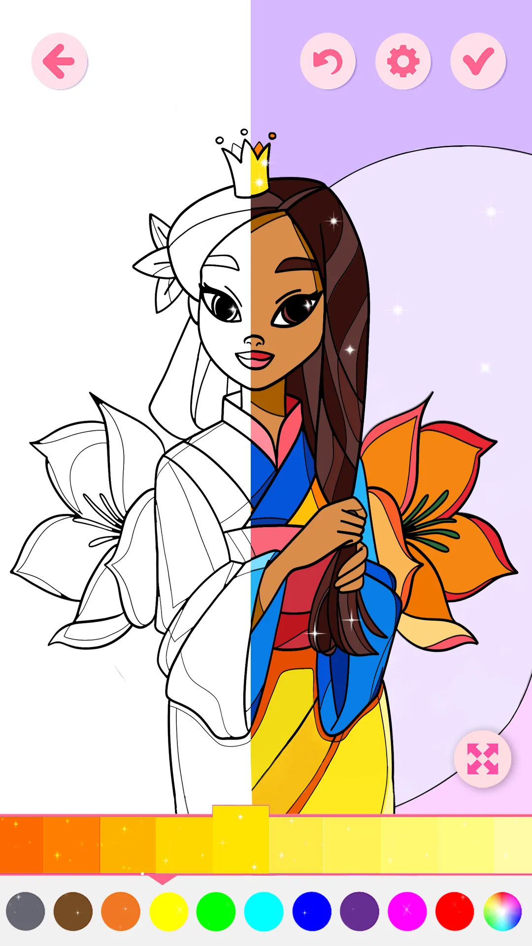 Girls Princess Coloring Book | Indus Appstore | Screenshot