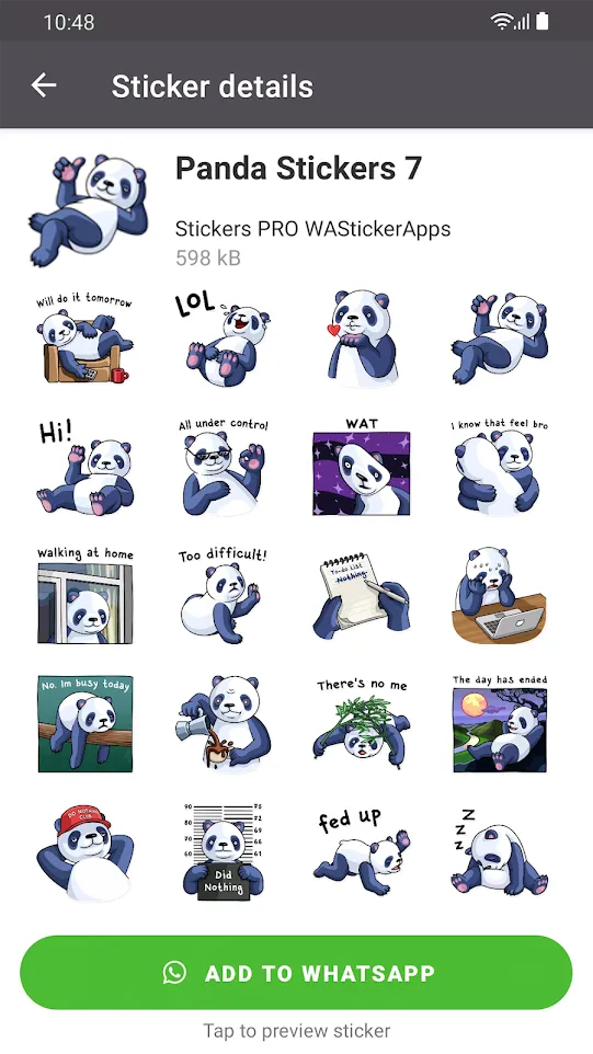 Funny Panda Stickers WASticker | Indus Appstore | Screenshot