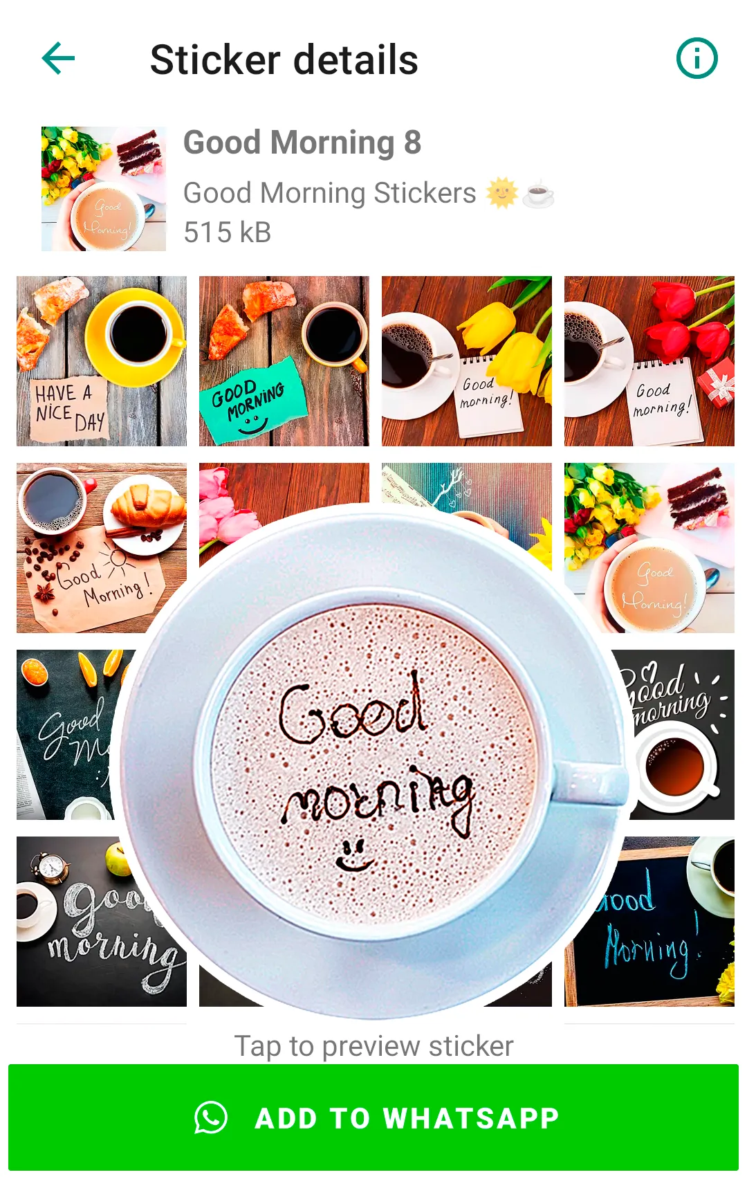 Good Morning Stickers | Indus Appstore | Screenshot