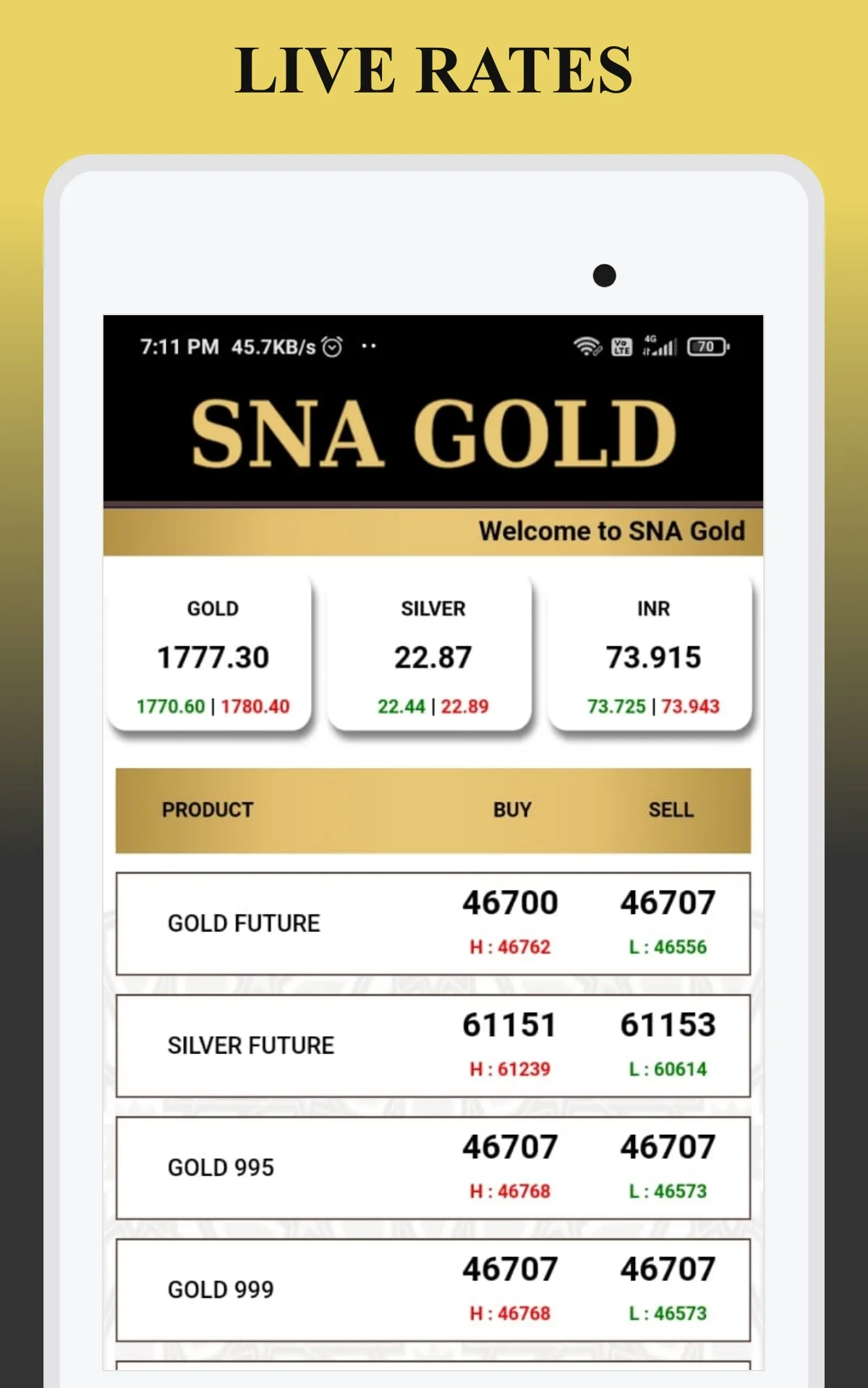 SNA Gold | Indus Appstore | Screenshot