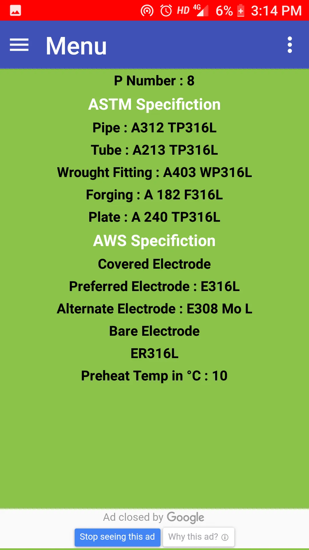 ASME Materials With Electrodes | Indus Appstore | Screenshot