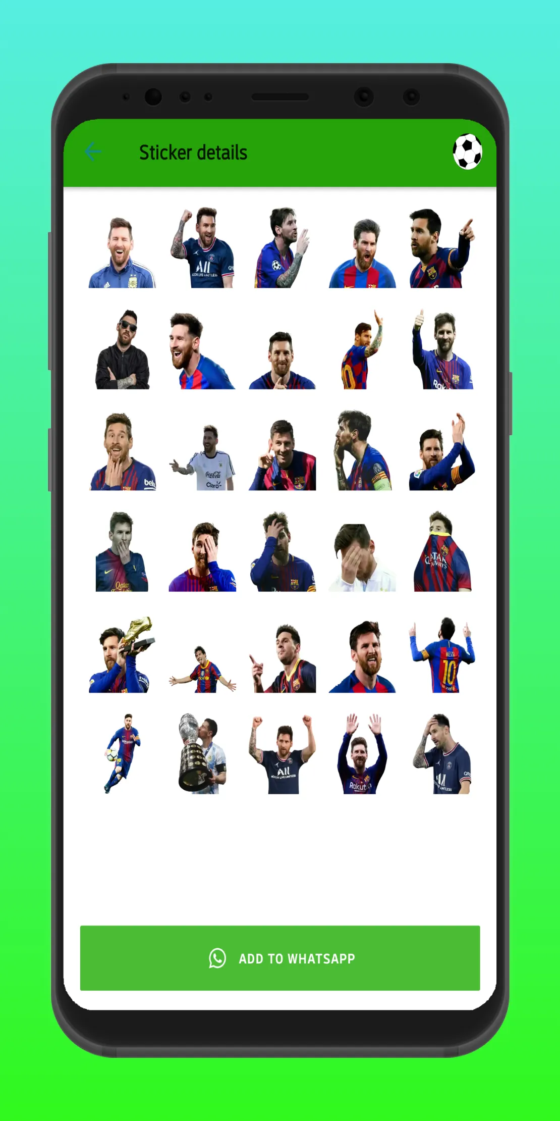 Football Stickers - WASticker | Indus Appstore | Screenshot