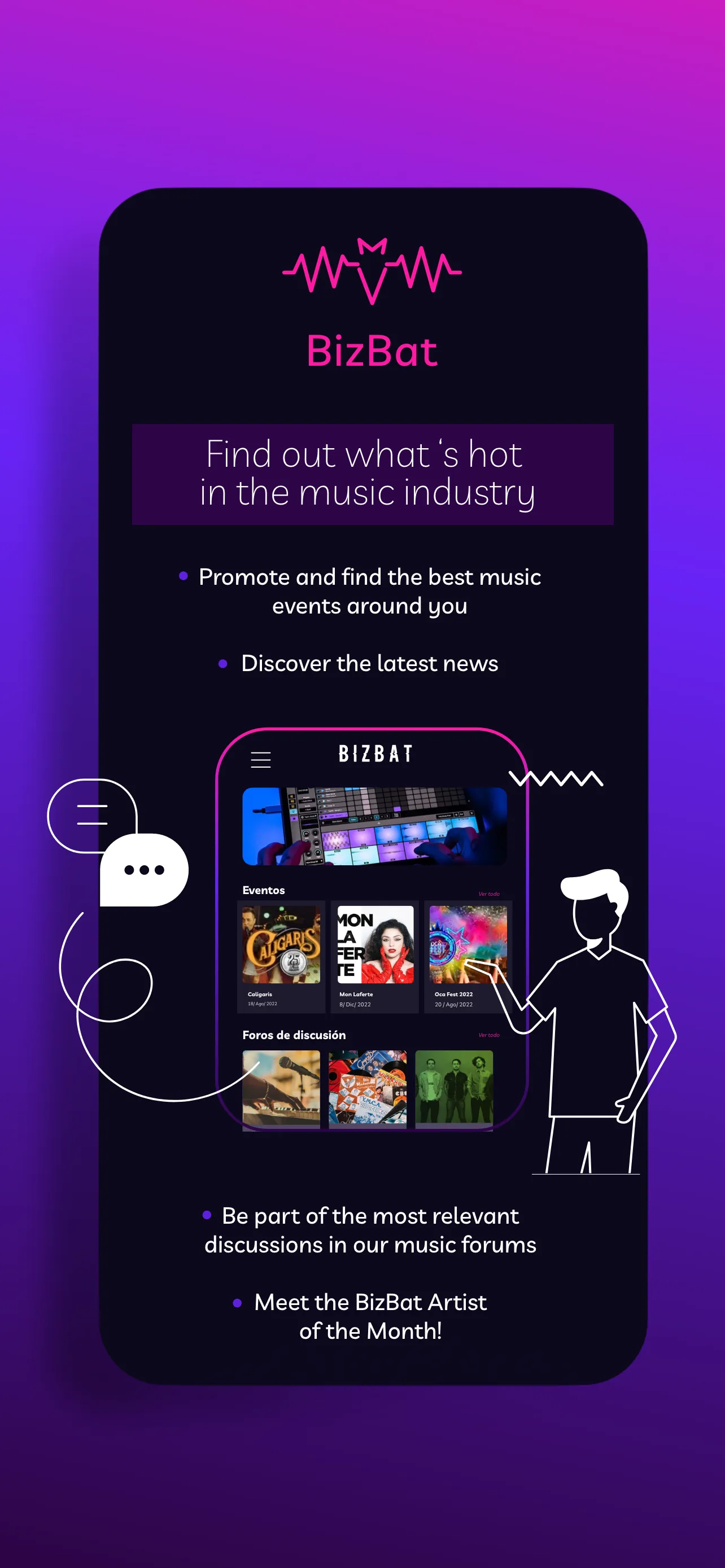 BizBat: Music Industry Network | Indus Appstore | Screenshot