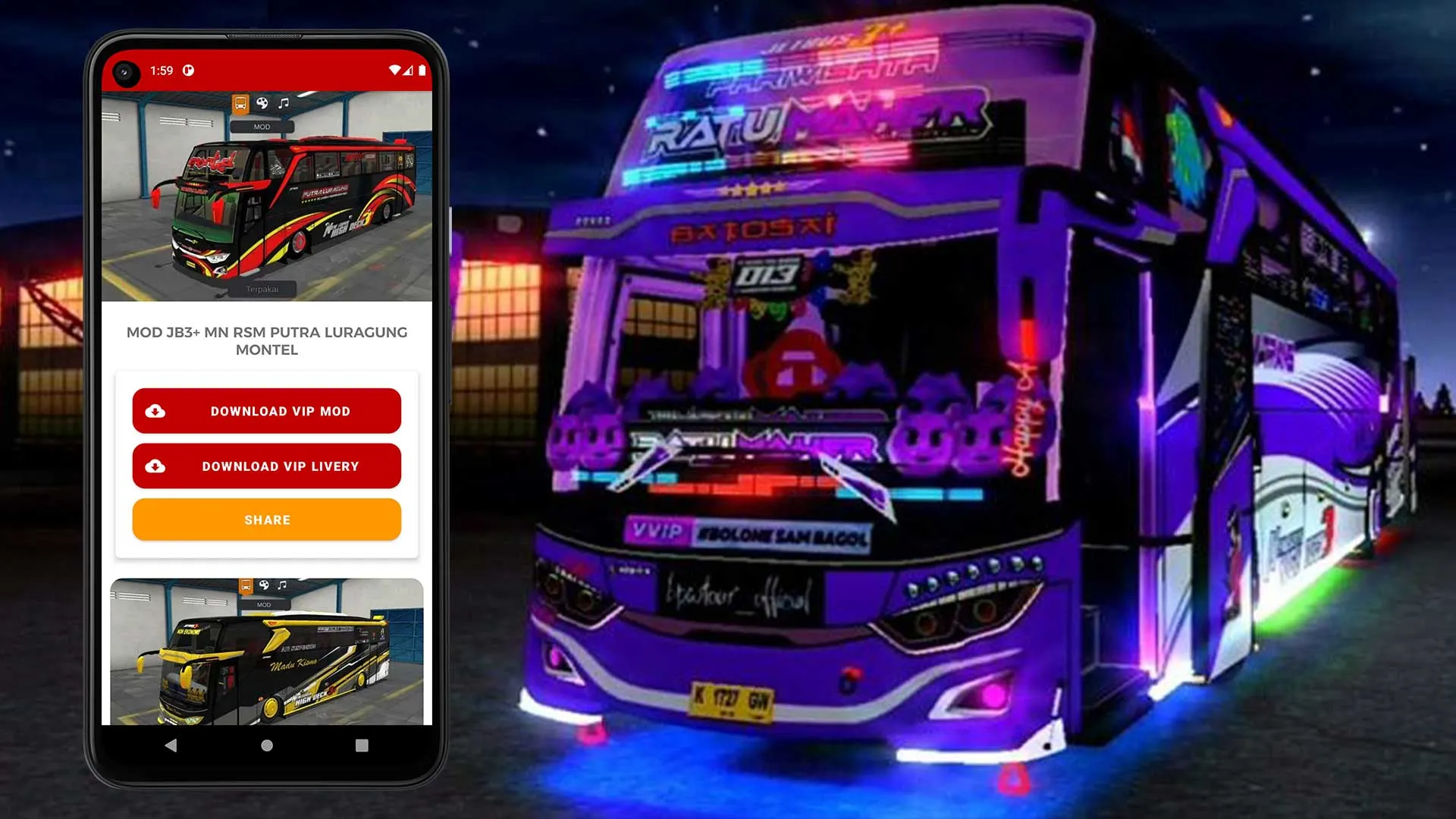 Mod Bussid Bus Full Strobo | Indus Appstore | Screenshot