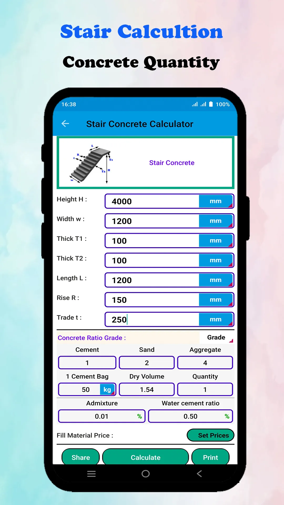 Concrete Calculator | Indus Appstore | Screenshot