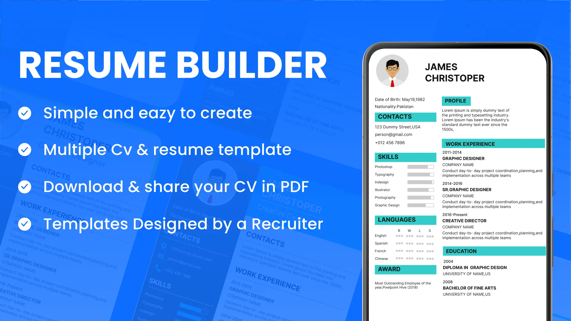 Resume Builder CV Maker App | Indus Appstore | Screenshot