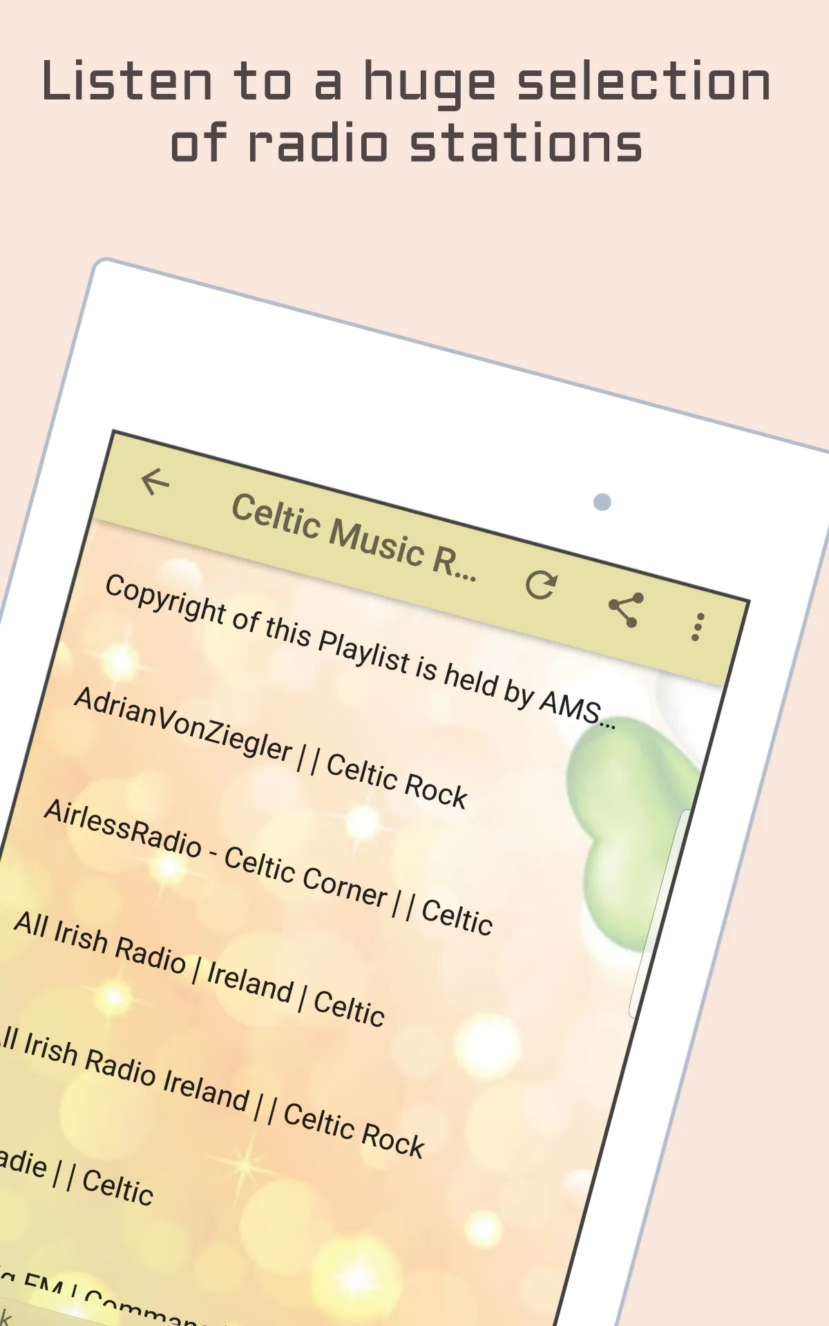 Celtic Music Radio Stations | Indus Appstore | Screenshot