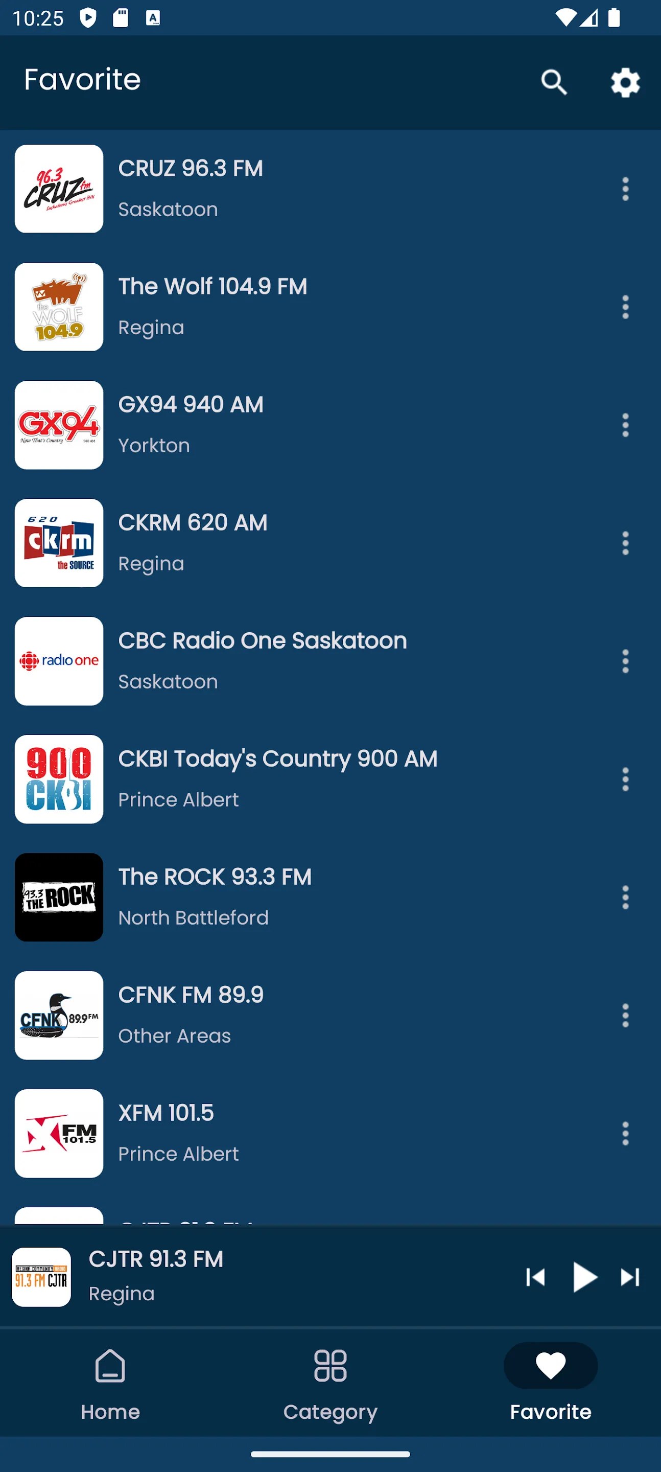 Radios from Saskatchewan | Indus Appstore | Screenshot