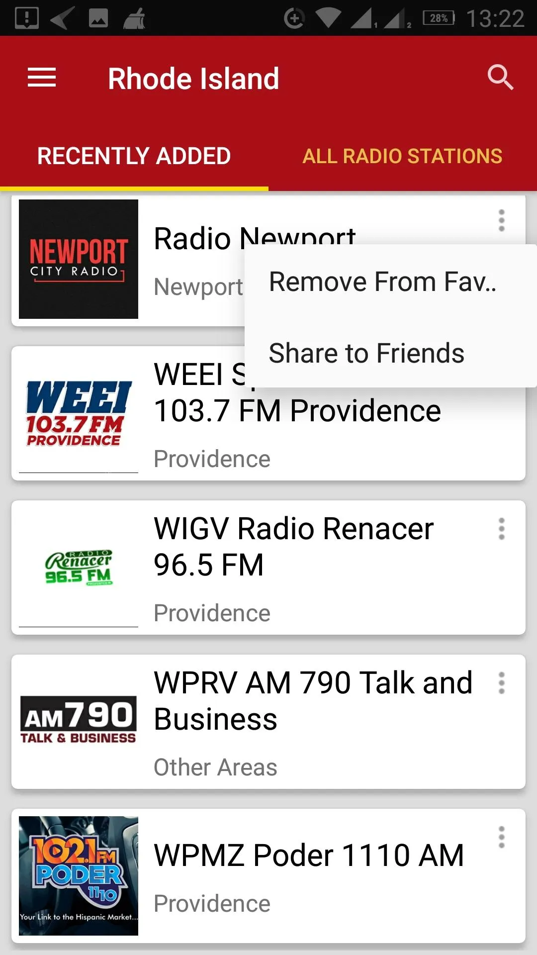 Rhode Island Radio Stations | Indus Appstore | Screenshot