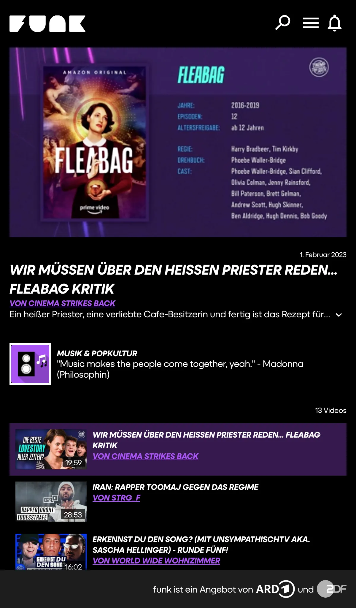 funk – Webserien, Dokus, Vlogs | Indus Appstore | Screenshot