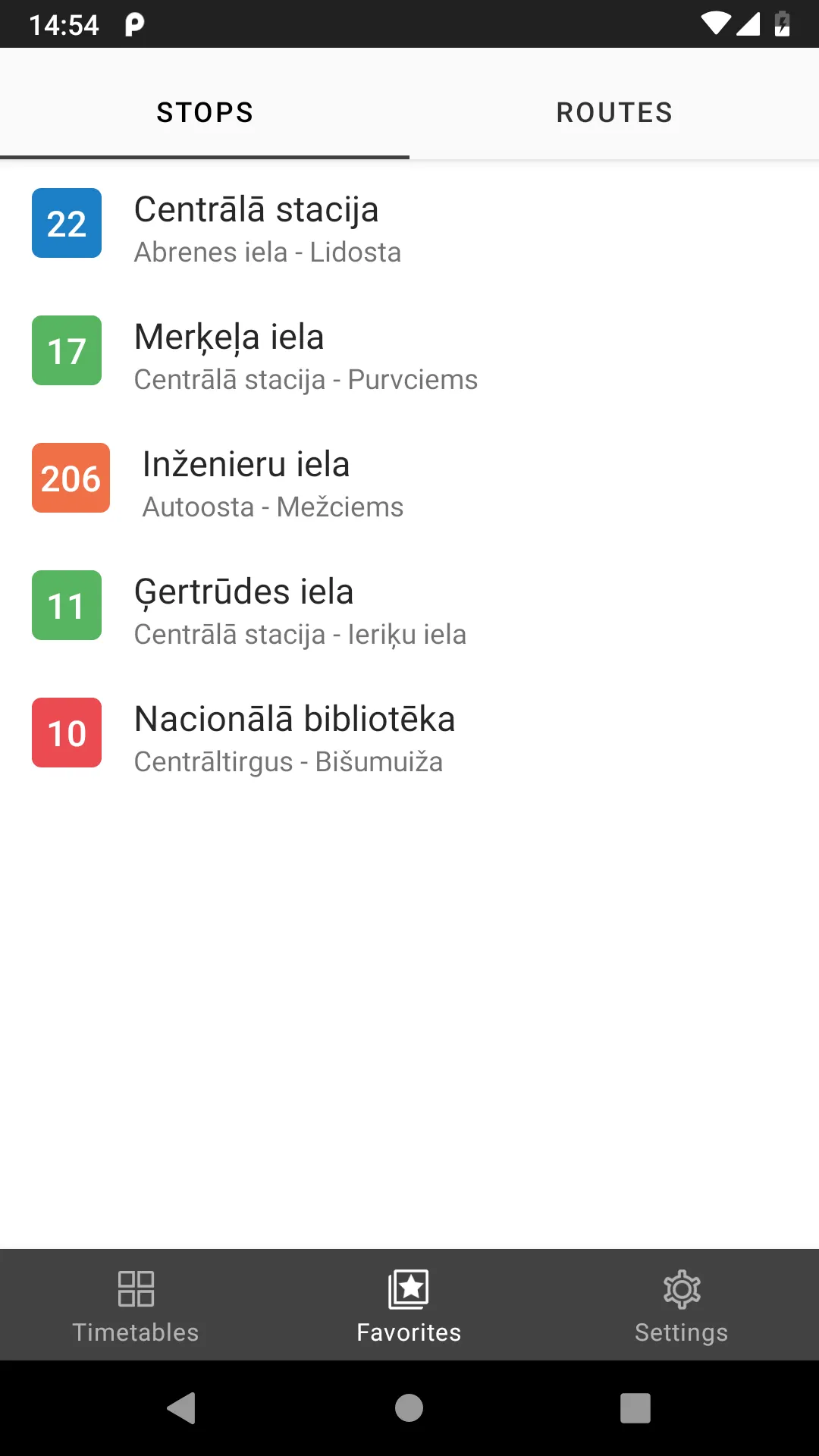 Riga Transport - timetables | Indus Appstore | Screenshot