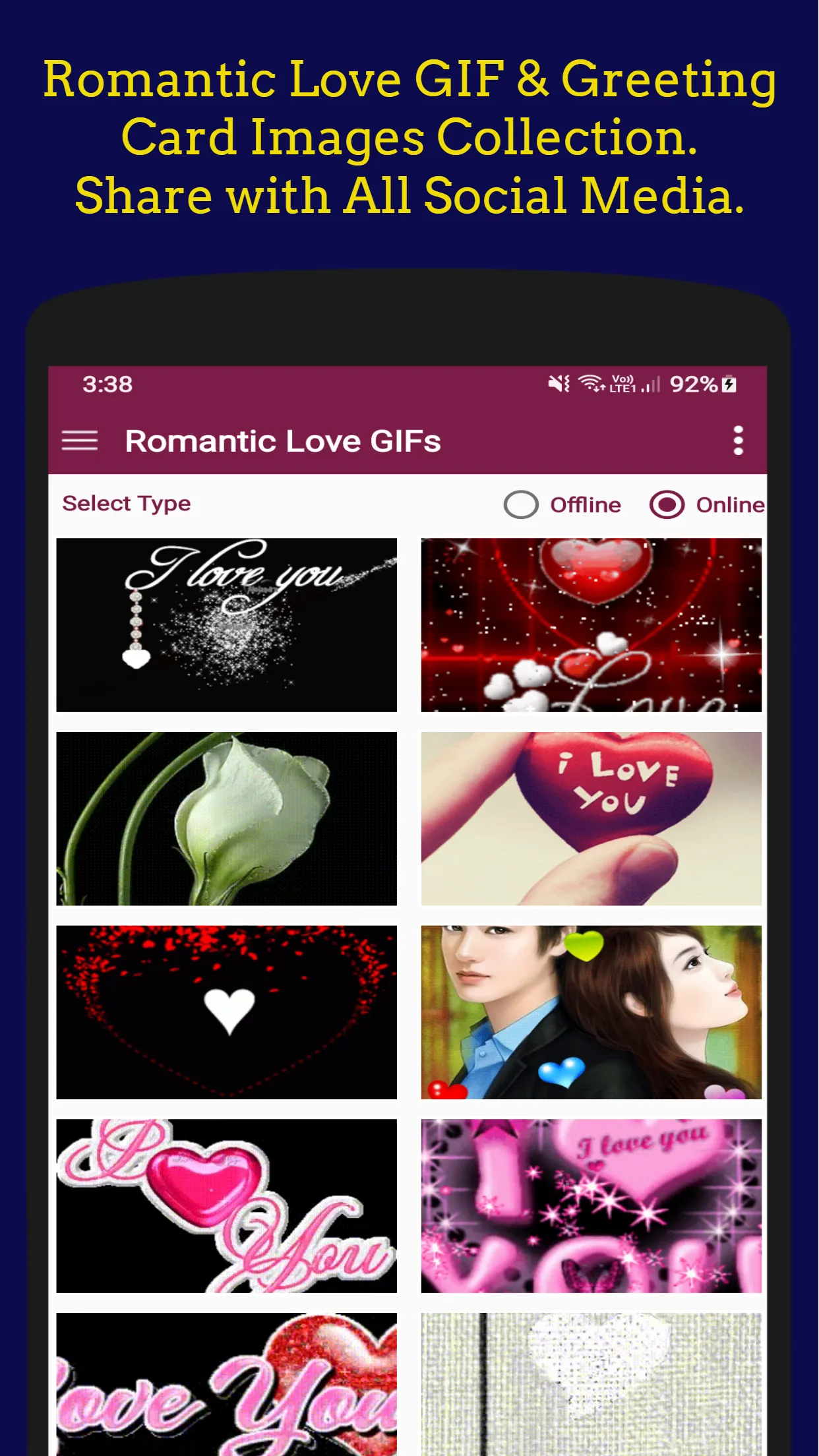 Romantic Love GIF Images | Indus Appstore | Screenshot