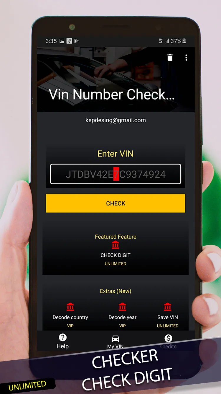 VIN Number Check - APU | Indus Appstore | Screenshot