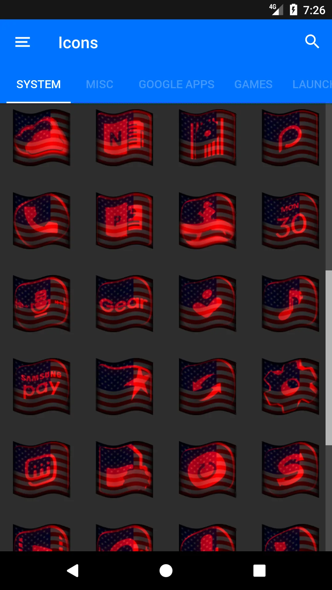 Usa Flag Red Icon Pack | Indus Appstore | Screenshot